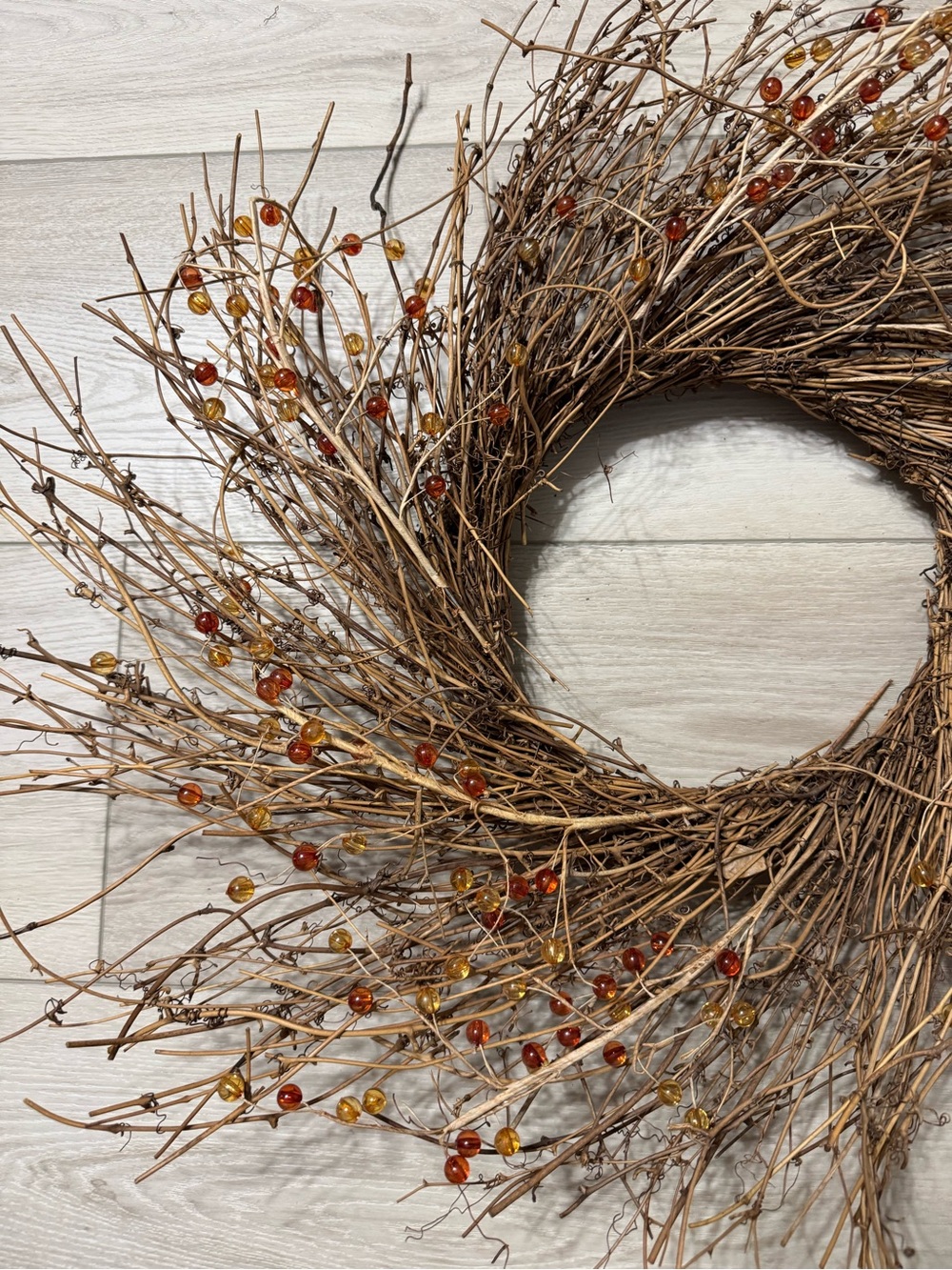 Rustic Brown Berry Twig Wreath - Picture 2 of 4